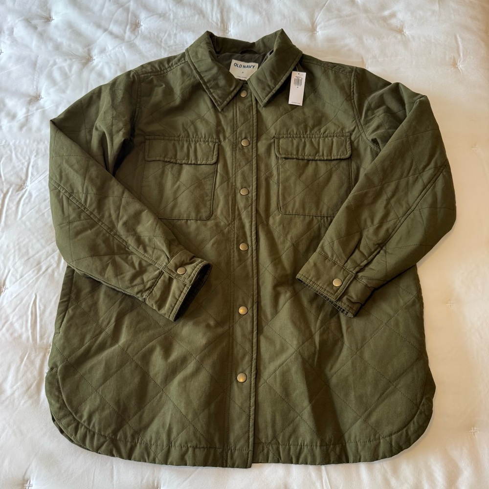 Old Navy Quilted Olive Green Jacket